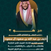 صاحب السمو الأمير نايف بن عبد الله آل سعود: الرئيس الفخري للاتحاد العربي للأسر المنتجة والصناعات الحرفية والتقليدية